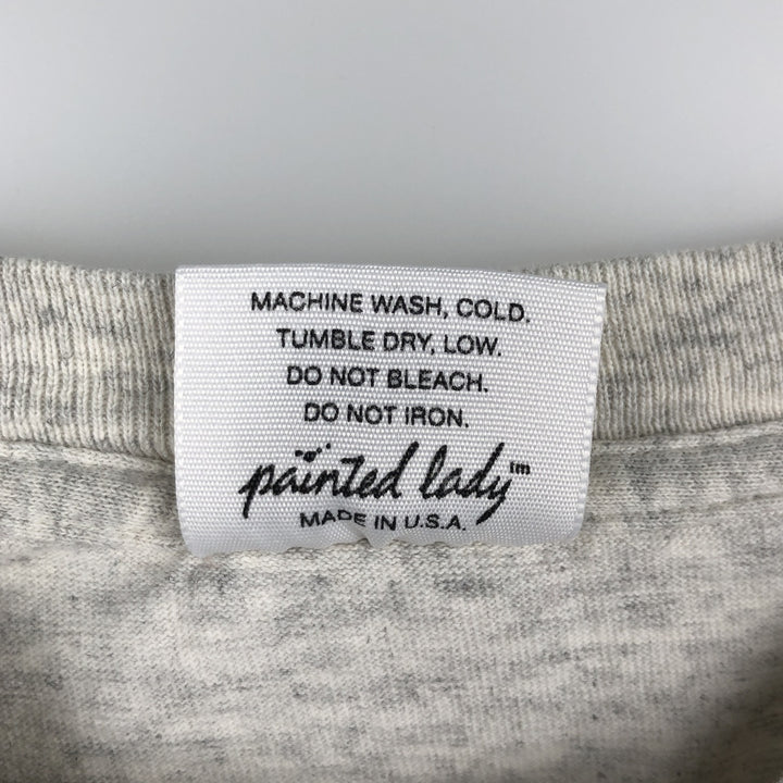 90'S rel.e.vant.products printed T-shirt, made in USA, men's size L equivalent, vintage. cotton gray type Vintage Second Hand