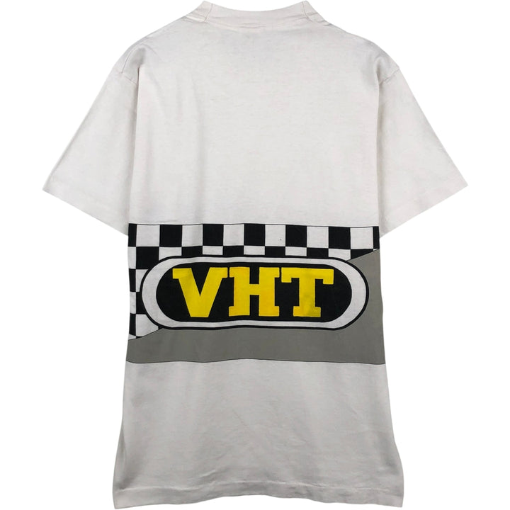 90'S Fruit of the Loom VHT Motorcycle T-shirt, Made in USA, Men's Size L (approx.), Vintage cotton white type Vintage Second Hand