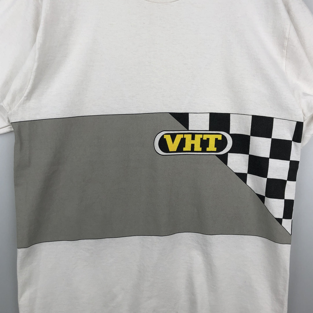 90'S Fruit of the Loom VHT Motorcycle T-shirt, Made in USA, Men's Size L (approx.), Vintage cotton white type Vintage Second Hand