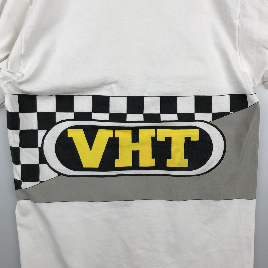90'S Fruit of the Loom VHT Motorcycle T-shirt, Made in USA, Men's Size L (approx.), Vintage cotton white type Vintage Second Hand