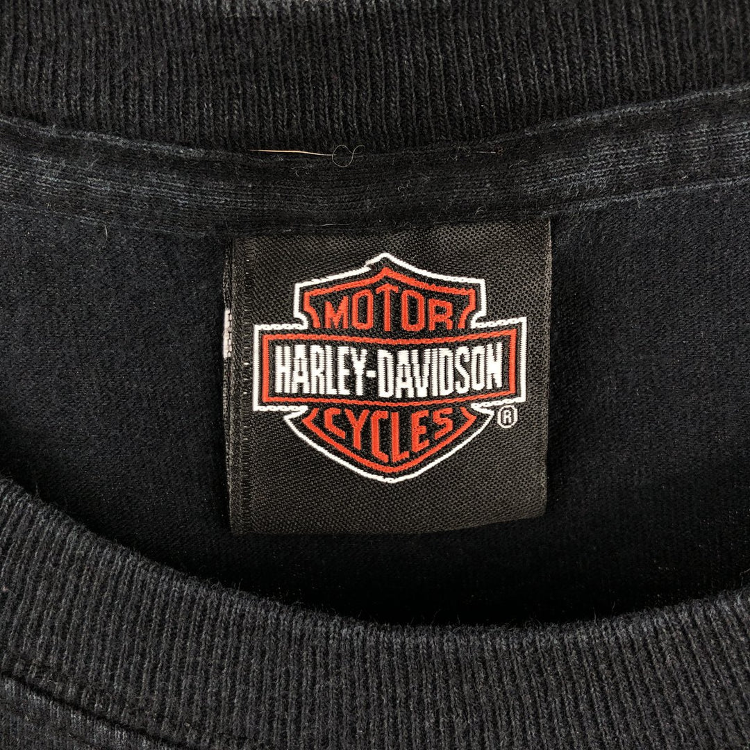 Harley-Davidson Motorcycle Bike T-shirt, Men's Size L cotton black type Vintage Second Hand