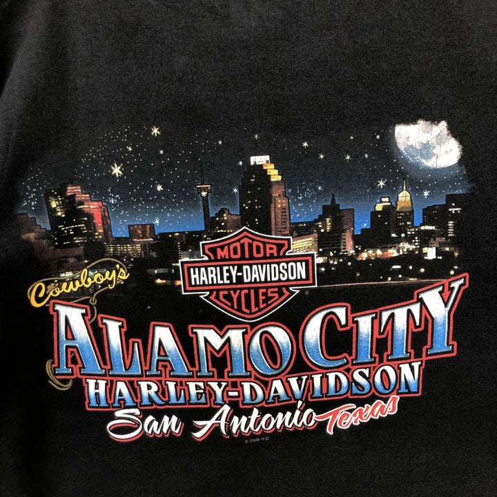 Harley-Davidson Motorcycle Bike T-shirt, Men's Size L cotton black type Vintage Second Hand