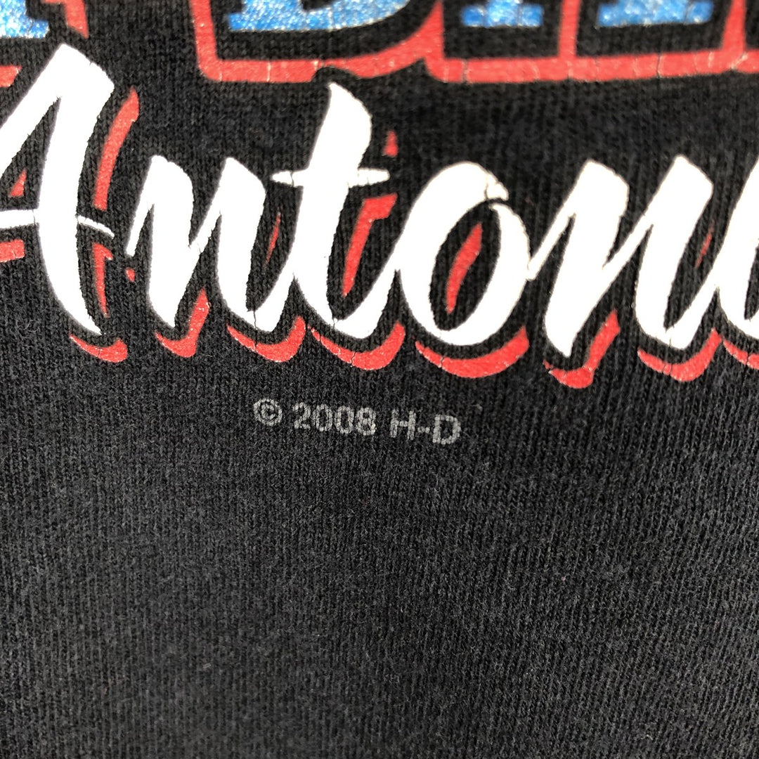 Harley-Davidson Motorcycle Bike T-shirt, Men's Size L cotton black type Vintage Second Hand