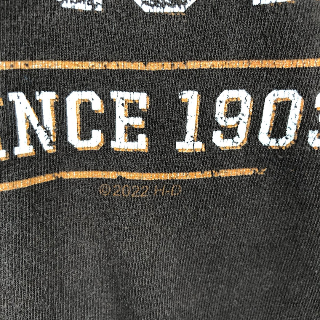 Harley-Davidson Motorcycle Bike T-shirt, Men's Medium cotton brown type Vintage Second Hand