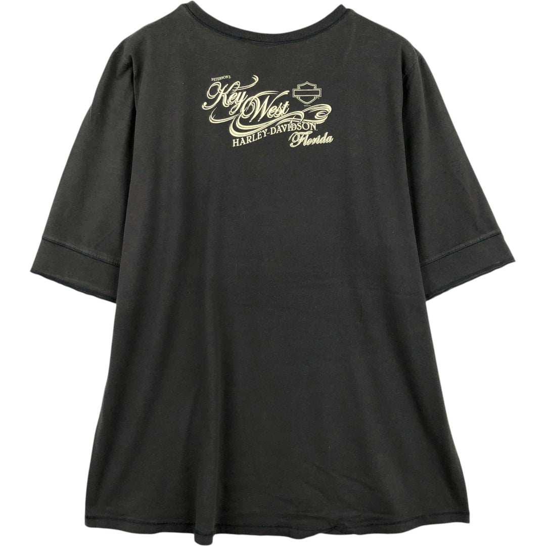 Harley-Davidson Motorcycle Bike T-shirt Made in USA Men's XL cotton black type Vintage Second Hand