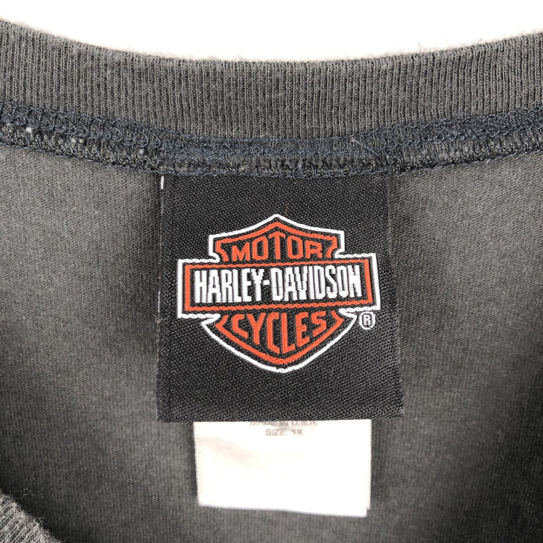 Harley-Davidson Motorcycle Bike T-shirt Made in USA Men's XL cotton black type Vintage Second Hand