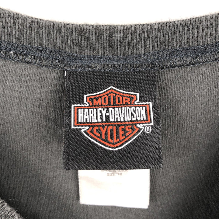 Harley-Davidson Motorcycle Bike T-shirt Made in USA Men's XL cotton black type Vintage Second Hand