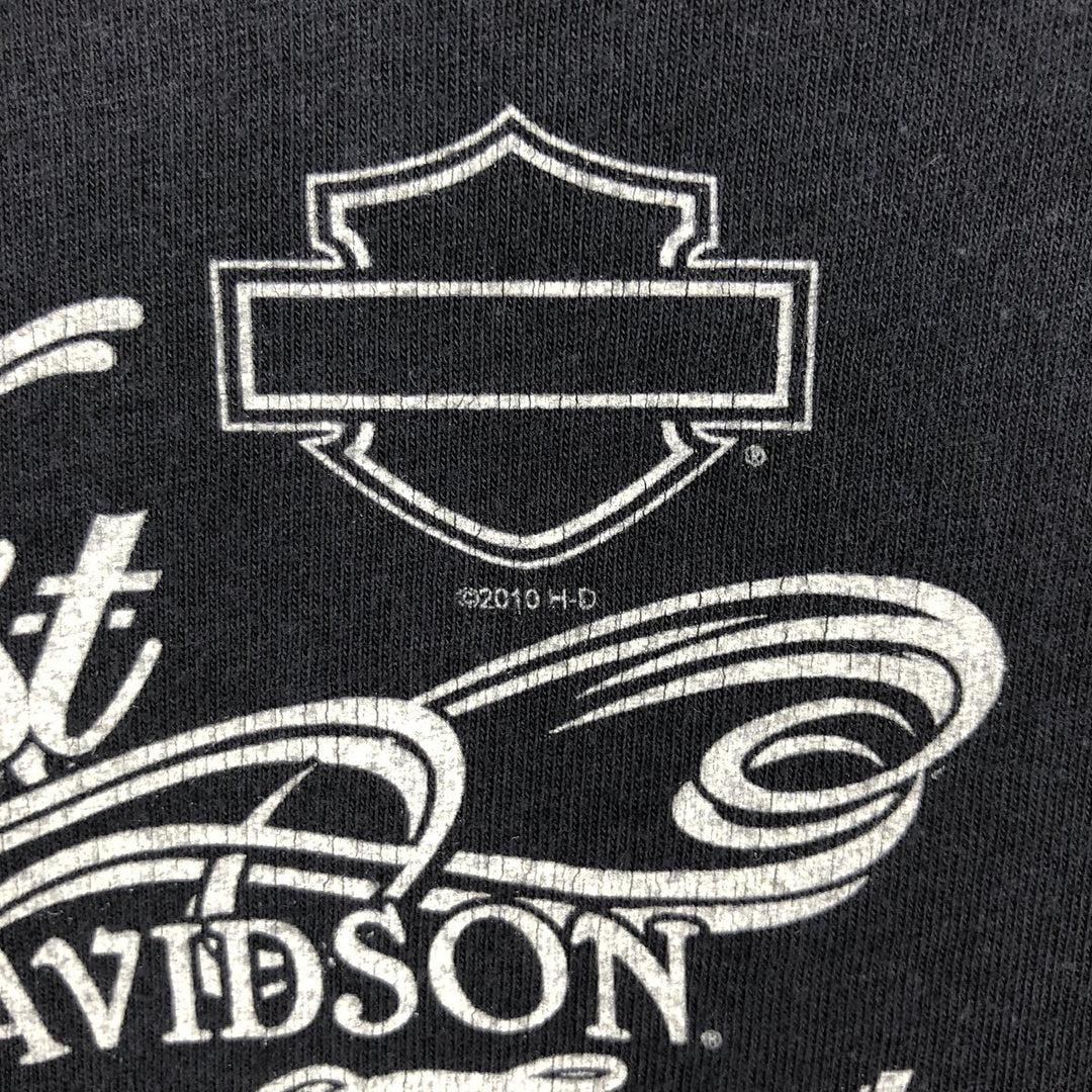 Harley-Davidson Motorcycle Bike T-shirt Made in USA Men's XL cotton black type Vintage Second Hand