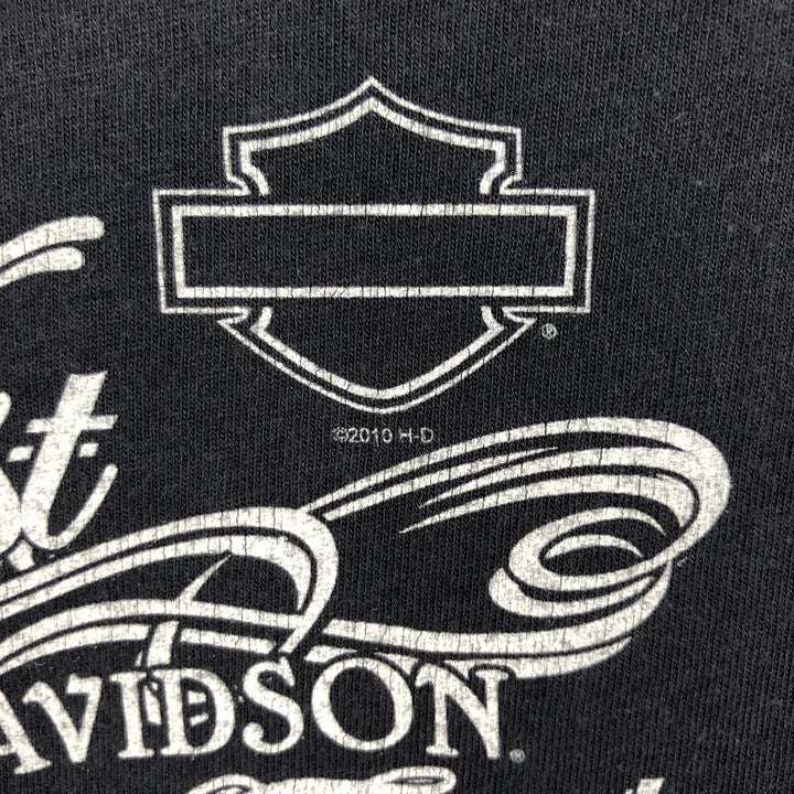 Harley-Davidson Motorcycle Bike T-shirt Made in USA Men's XL cotton black type Vintage Second Hand