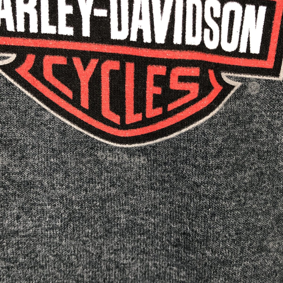 Harley-Davidson Pin-up Girl Motorcycle Bike T-shirt, Men's L size cotton Charcoal Vintage Second Hand