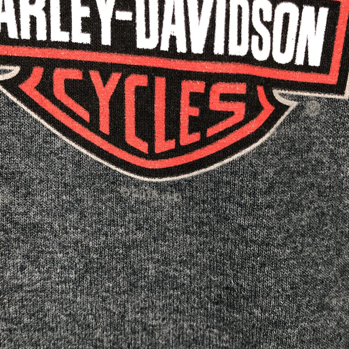 Harley-Davidson Pin-up Girl Motorcycle Bike T-shirt, Men's L size cotton Charcoal Vintage Second Hand