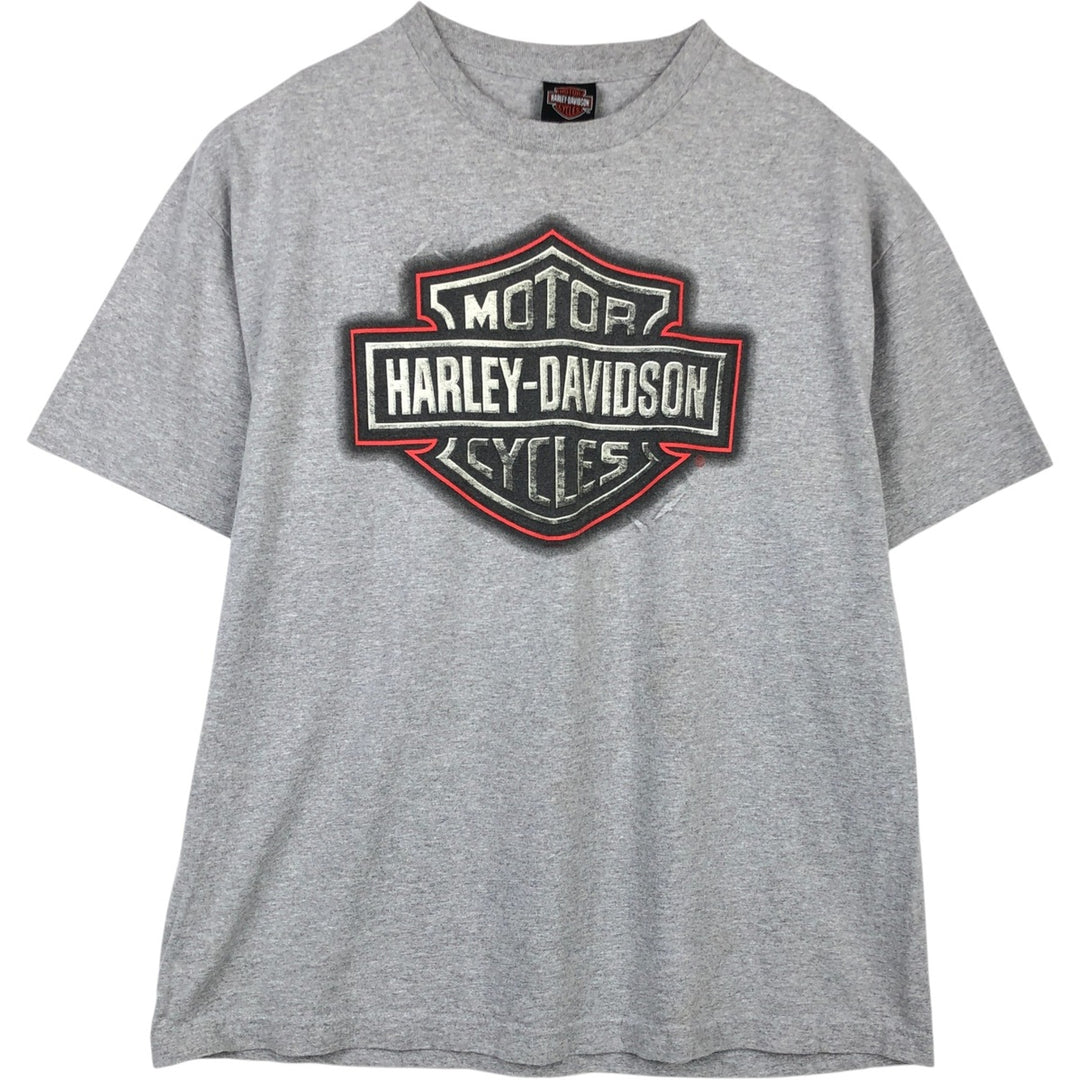 Harley-Davidson Eagle Pattern Motorcycle Bike T-shirt Men's XL cotton gray type Vintage Second Hand