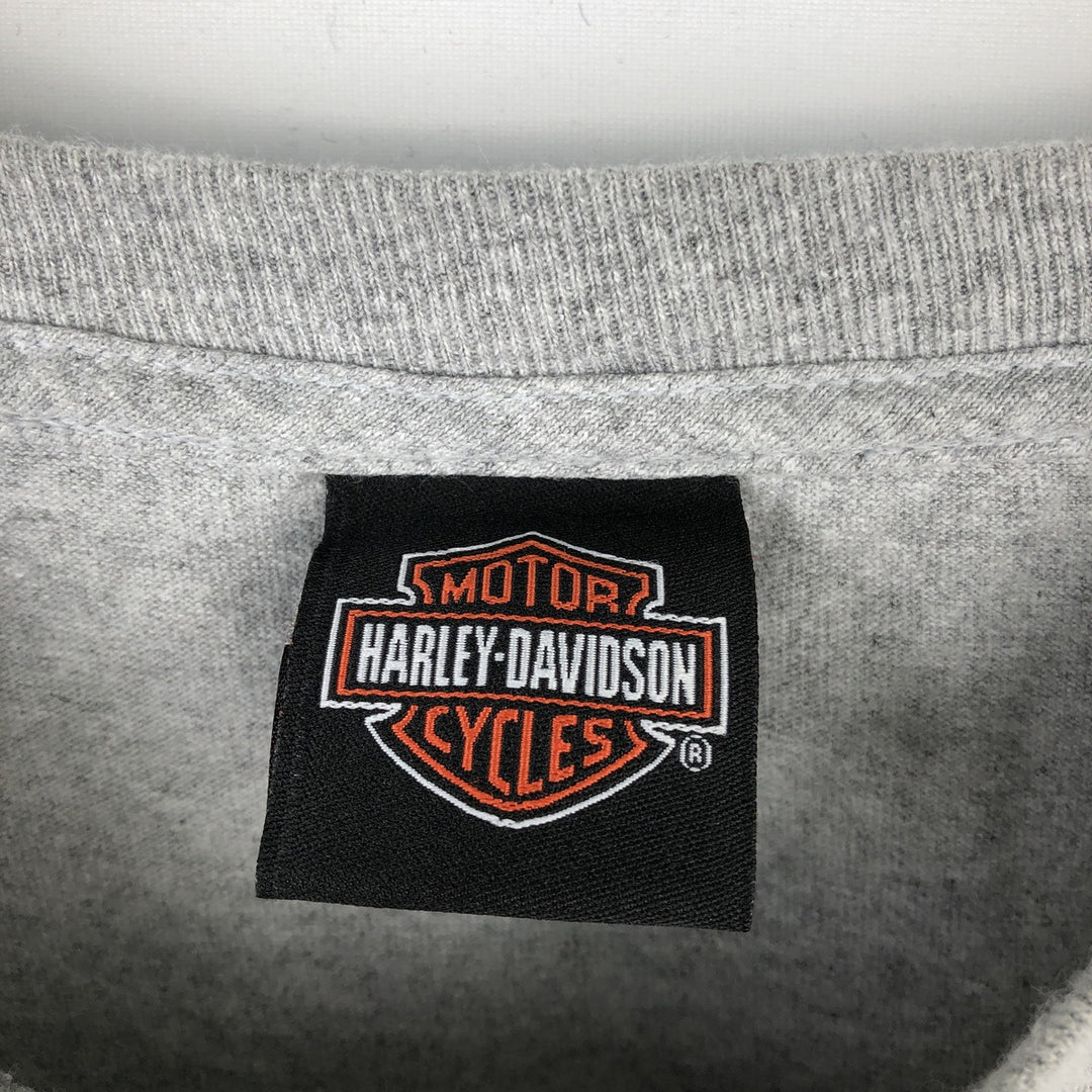 Harley-Davidson Eagle Pattern Motorcycle Bike T-shirt Men's XL cotton gray type Vintage Second Hand
