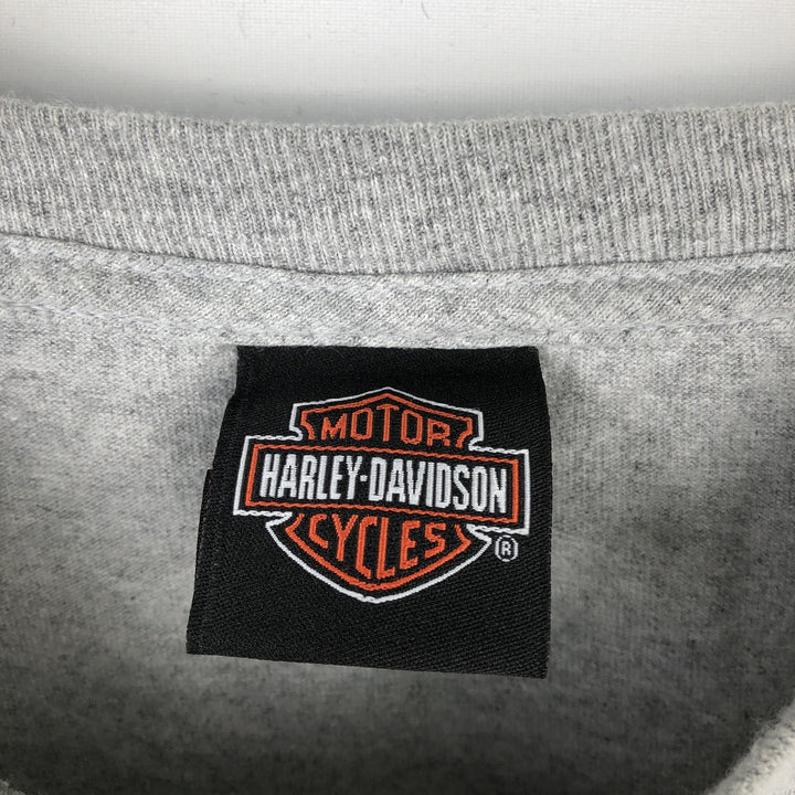 Harley-Davidson Eagle Pattern Motorcycle Bike T-shirt Men's XL cotton gray type Vintage Second Hand