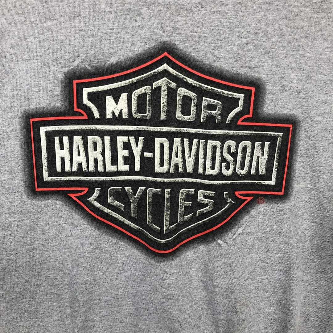 Harley-Davidson Eagle Pattern Motorcycle Bike T-shirt Men's XL cotton gray type Vintage Second Hand