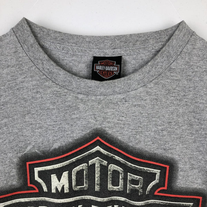 Harley-Davidson Eagle Pattern Motorcycle Bike T-shirt Men's XL cotton gray type Vintage Second Hand