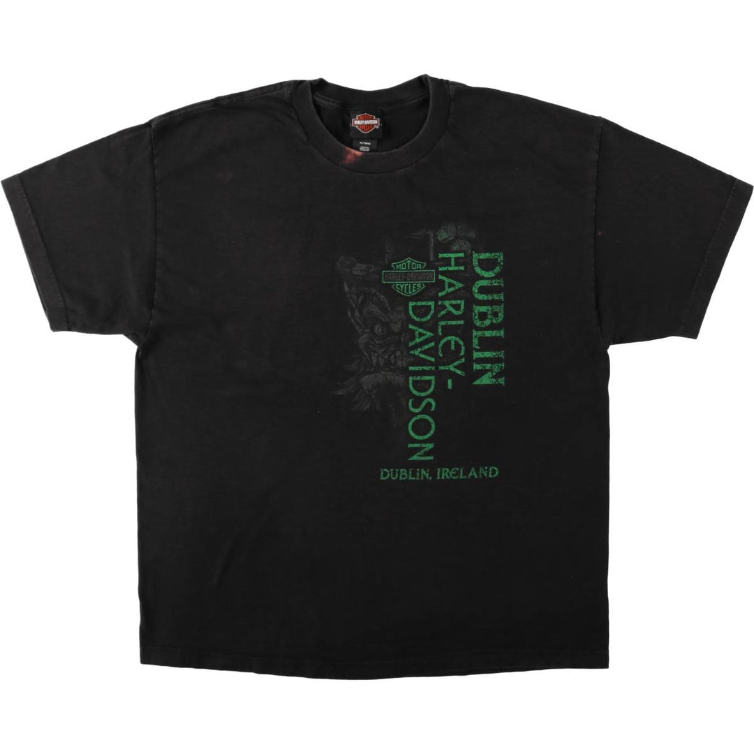 Harley-Davidson Motorcycle Bike T-shirt, Men's XL size cotton black type Vintage Second Hand