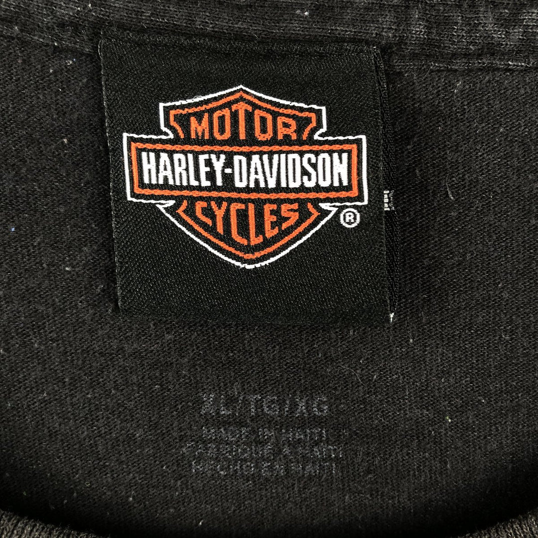 Harley-Davidson Skull Pattern Motorcycle Bike T-shirt Men's XL unclear black type Vintage Second Hand