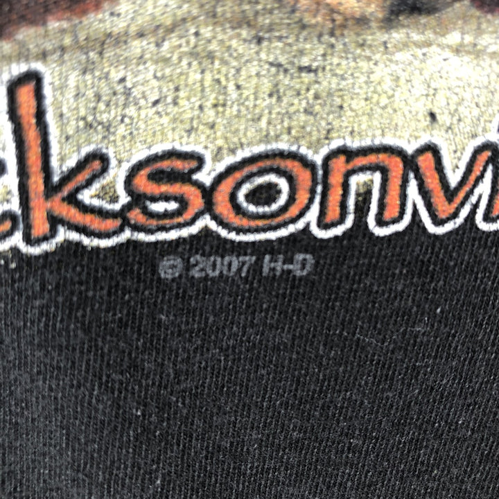 Harley-Davidson Skull Pattern Motorcycle Bike T-shirt Men's XL unclear black type Vintage Second Hand