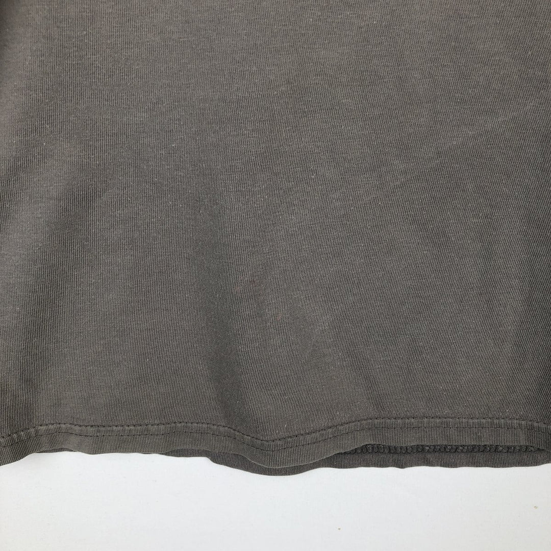 Harley-Davidson Pin-up Girl Fire Pattern Motorcycle T-Shirt (Men's Size L) cotton gray type Vintage Second Hand
