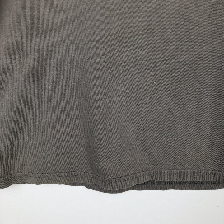 Harley-Davidson Pin-up Girl Fire Pattern Motorcycle T-Shirt (Men's Size L) cotton gray type Vintage Second Hand