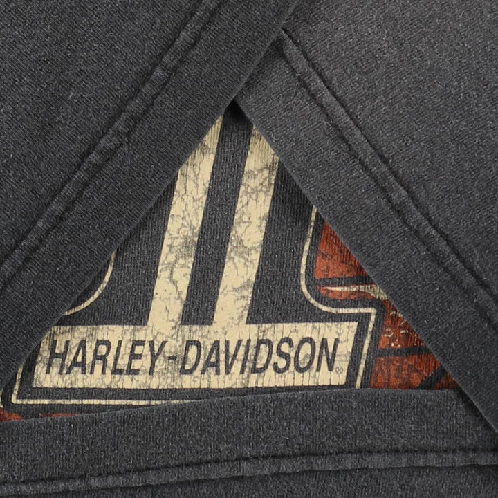 Harley-Davidson Skull Pattern Motorcycle Bike T-shirt Men's XL unclear black type Vintage Second Hand