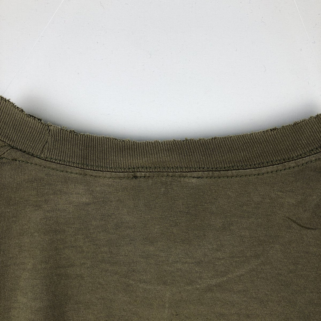 Harley-Davidson Skull Pattern Skull Wing Motorcycle Bike T-shirt Men's L size cotton Khaki type Vintage Second Hand