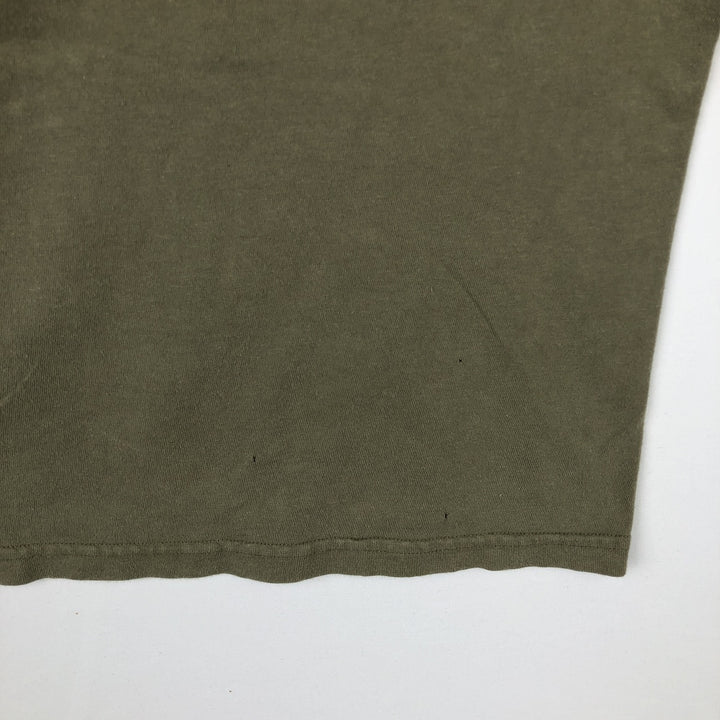 Harley-Davidson Skull Pattern Motorcycle Bike T-shirt Made in USA Men's M size cotton Khaki type Vintage Second Hand