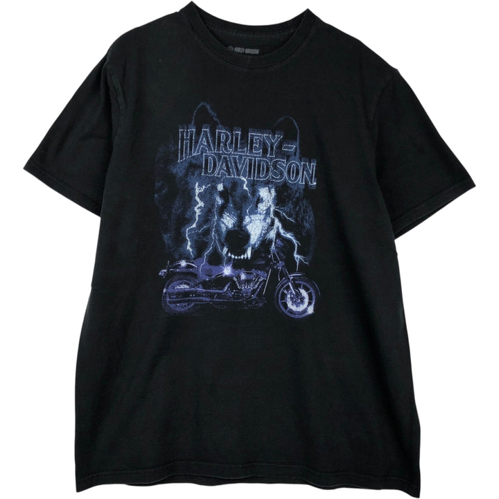 Harley-Davidson Motorcycle Bike T-shirt, Men's XL size unclear black type Vintage Second Hand