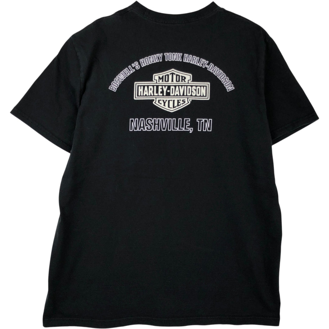 Harley-Davidson Motorcycle Bike T-shirt, Men's XL size unclear black type Vintage Second Hand