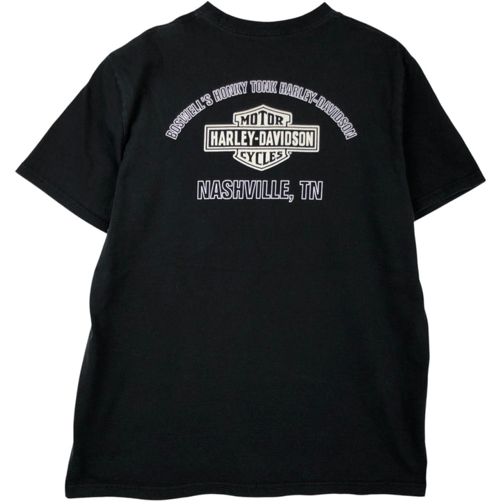 Harley-Davidson Motorcycle Bike T-shirt, Men's XL size unclear black type Vintage Second Hand