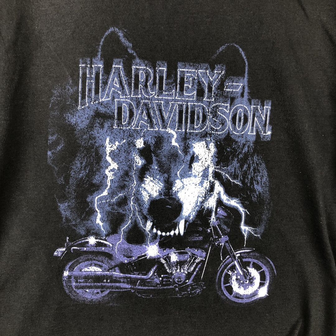 Harley-Davidson Motorcycle Bike T-shirt, Men's XL size unclear black type Vintage Second Hand