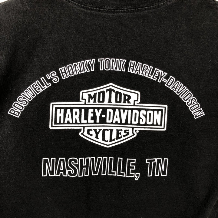 Harley-Davidson Motorcycle Bike T-shirt, Men's XL size unclear black type Vintage Second Hand