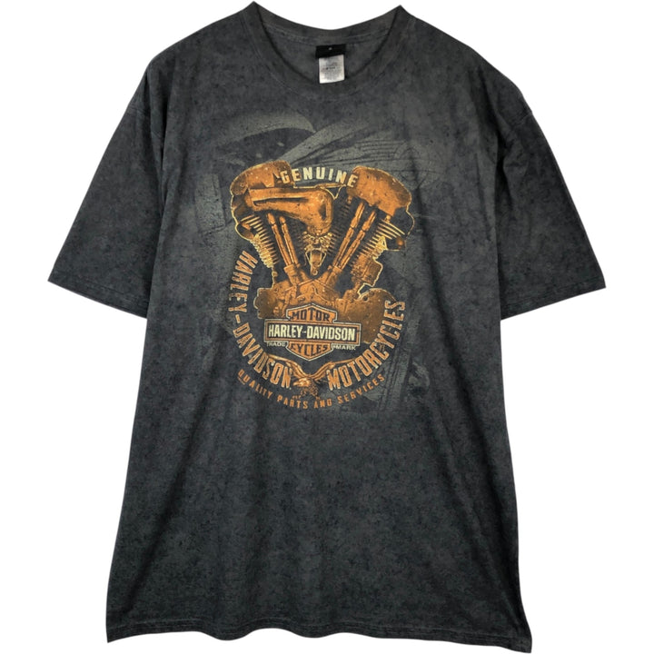 Harley-Davidson Eagle Pattern Motorcycle Bike T-shirt Men's XXL cotton Charcoal Vintage Second Hand