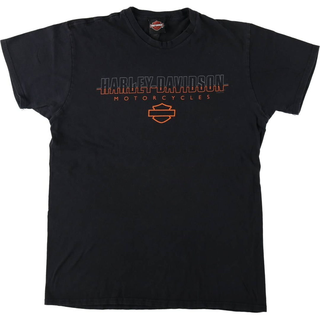 Harley-Davidson Motorcycle Bike T-shirt, Men's Size L cotton black type Vintage Second Hand