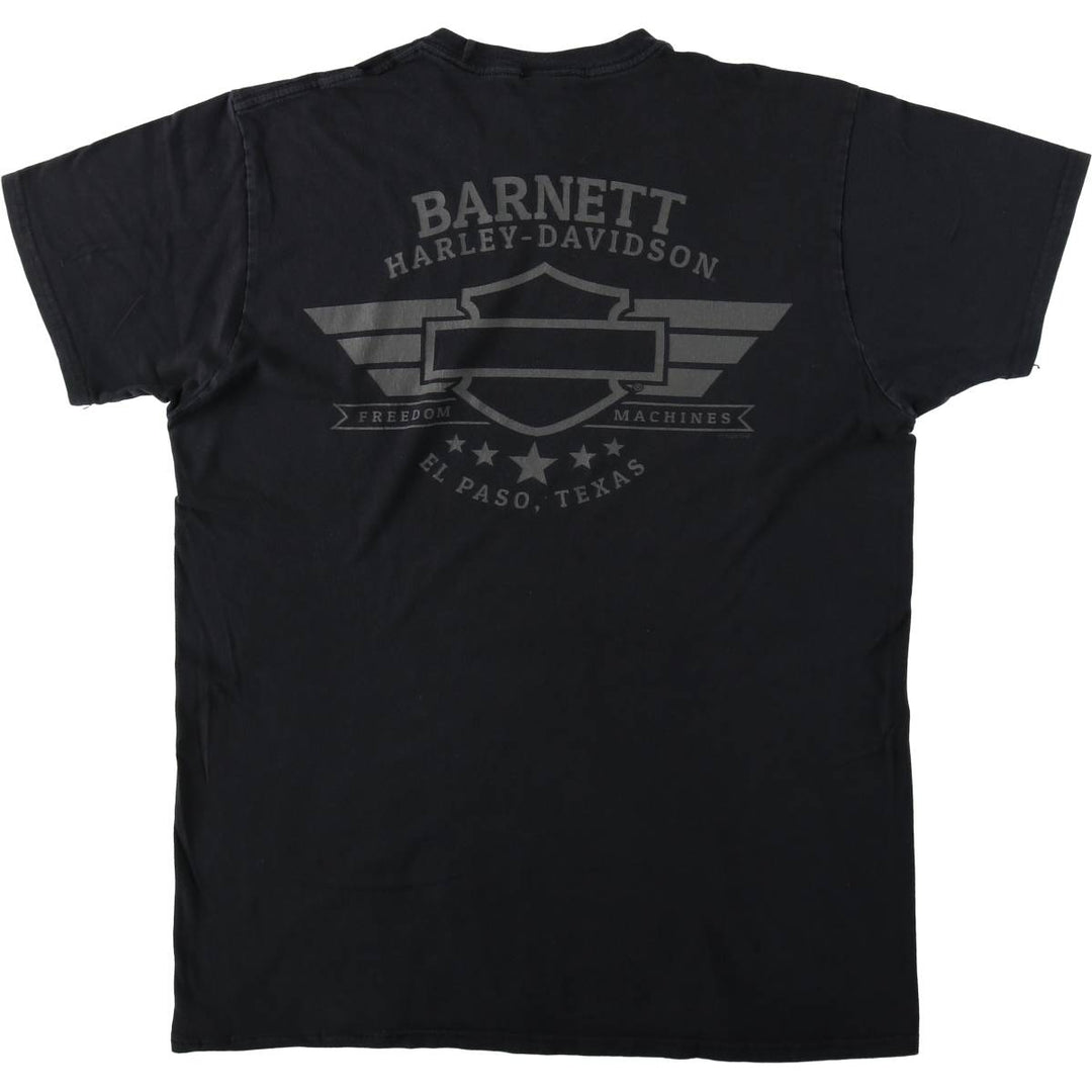 Harley-Davidson Motorcycle Bike T-shirt, Men's Size L cotton black type Vintage Second Hand