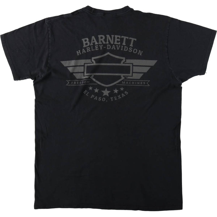 Harley-Davidson Motorcycle Bike T-shirt, Men's Size L cotton black type Vintage Second Hand