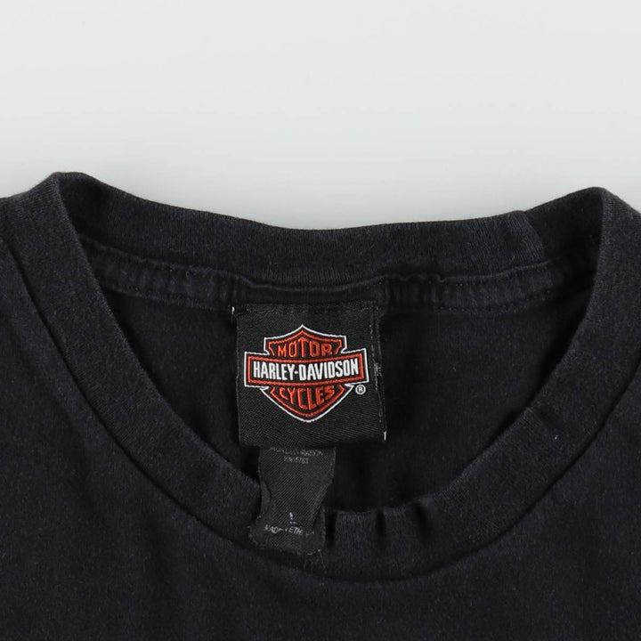 Harley-Davidson Motorcycle Bike T-shirt, Men's Size L cotton black type Vintage Second Hand