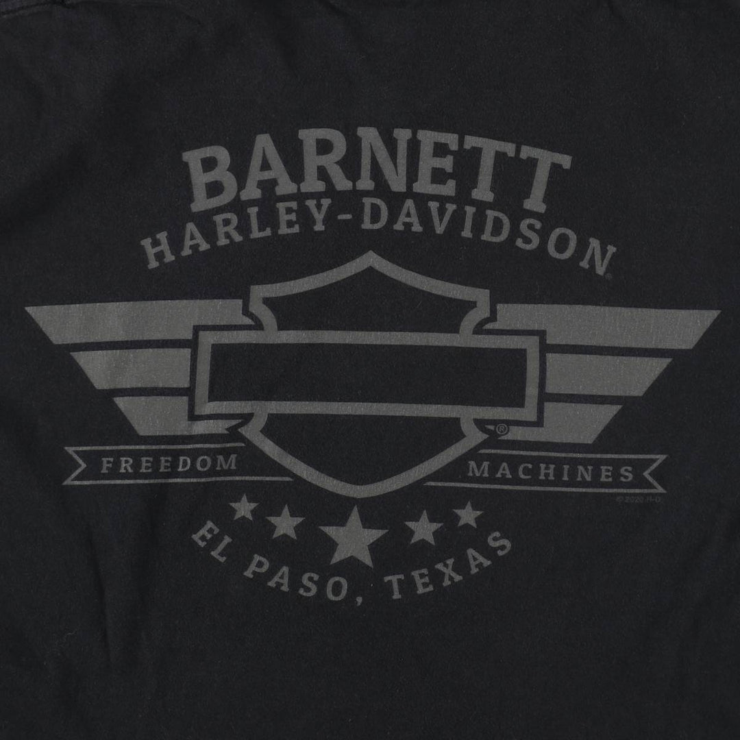 Harley-Davidson Motorcycle Bike T-shirt, Men's Size L cotton black type Vintage Second Hand