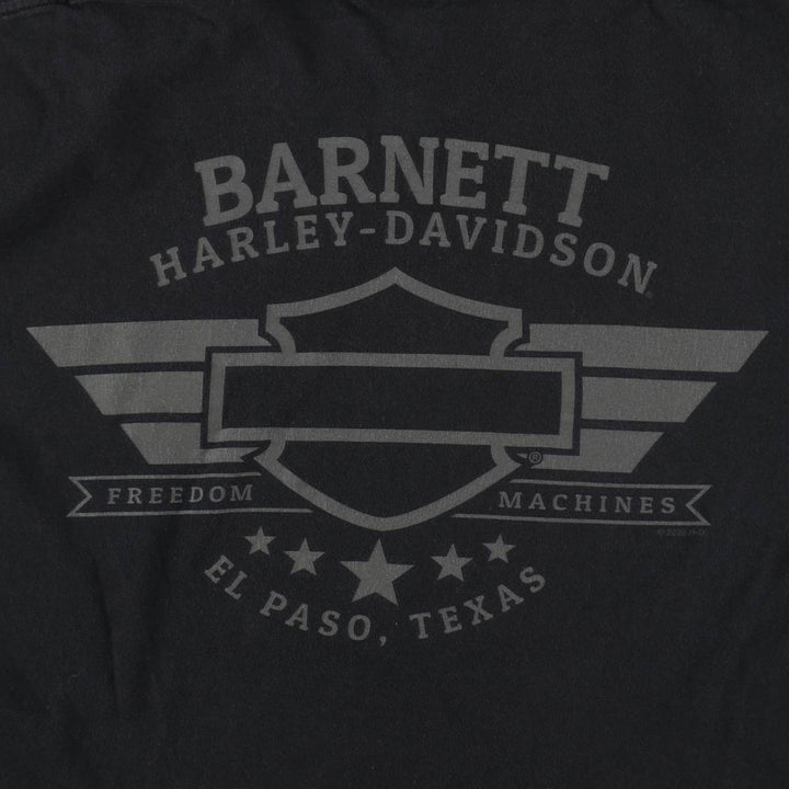 Harley-Davidson Motorcycle Bike T-shirt, Men's Size L cotton black type Vintage Second Hand
