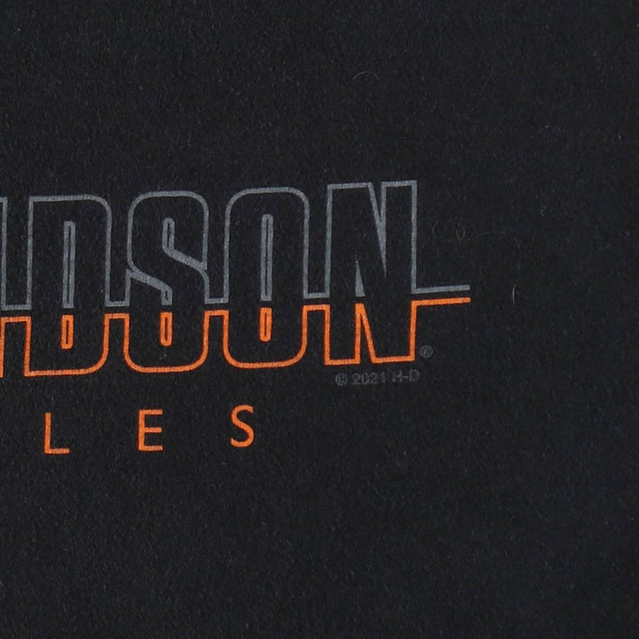 Harley-Davidson Motorcycle Bike T-shirt, Men's Size L cotton black type Vintage Second Hand