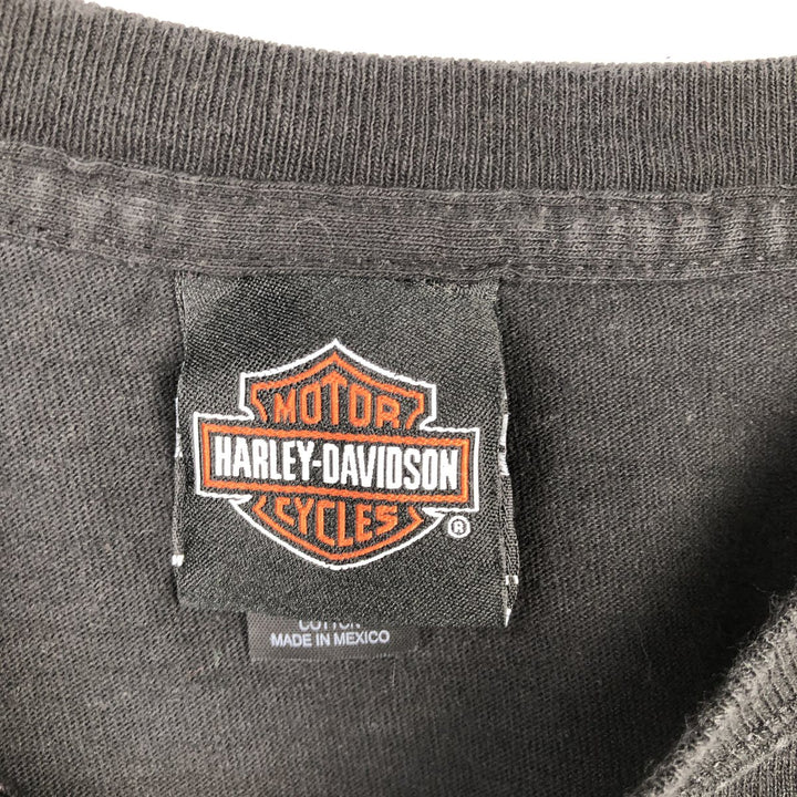 Harley-Davidson Skull Pattern Motorcycle Bike T-shirt Men's XL cotton black type Vintage Second Hand