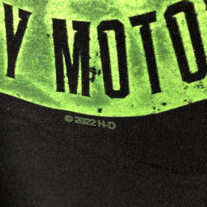 Harley-Davidson Skull Pattern Motorcycle Bike T-shirt Men's XL cotton black type Vintage Second Hand
