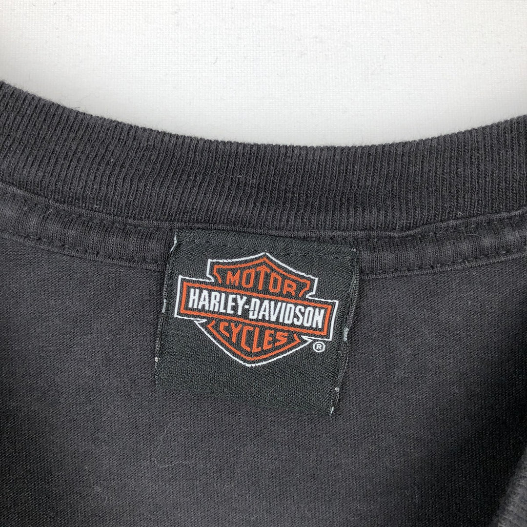 Harley-Davidson Skull Pattern Motorcycle Bike T-shirt Men's M size cotton black type Vintage Second Hand