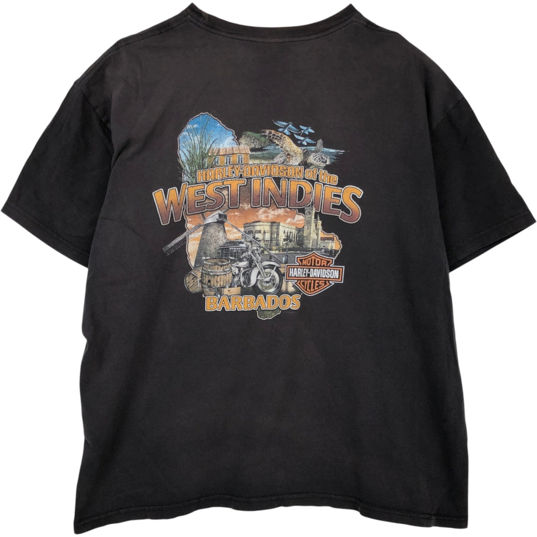 Harley-Davidson Eagle Pattern Motorcycle Bike T-shirt Men's XXL unclear black type Vintage Second Hand