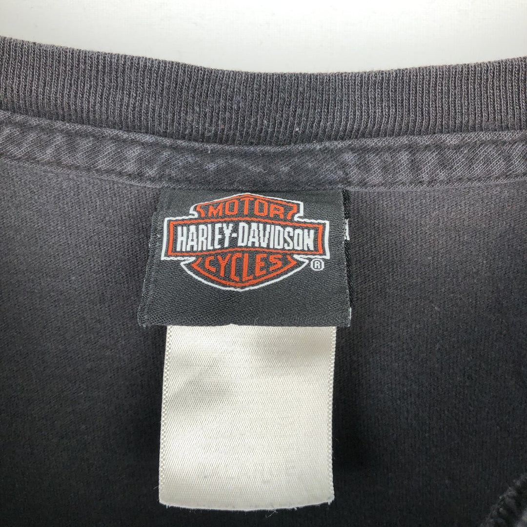 Harley-Davidson Eagle Pattern Motorcycle Bike T-shirt Men's XXL unclear black type Vintage Second Hand