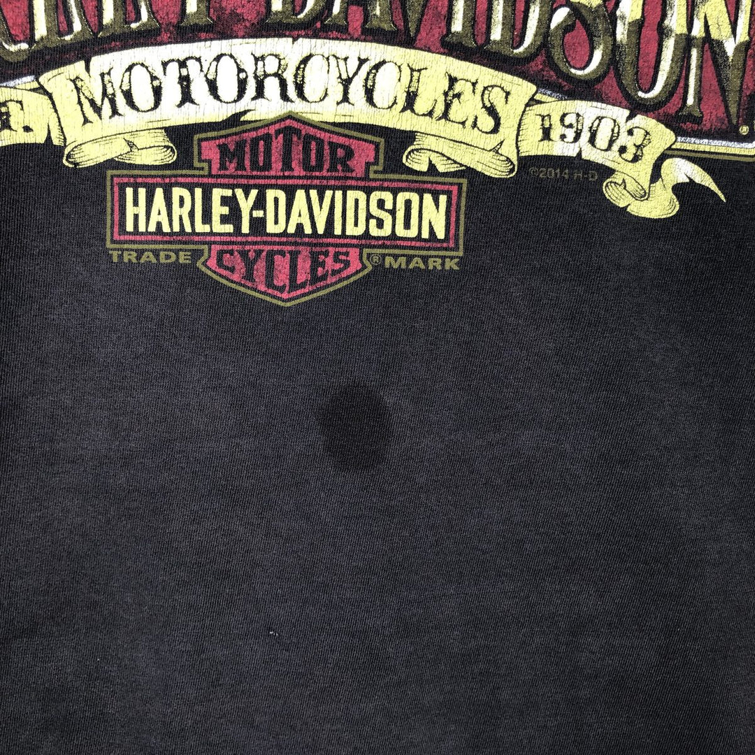 Harley-Davidson Eagle Pattern Motorcycle Bike T-shirt Men's XXL unclear black type Vintage Second Hand