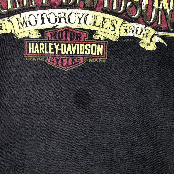Harley-Davidson Eagle Pattern Motorcycle Bike T-shirt Men's XXL unclear black type Vintage Second Hand