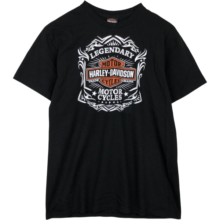 Harley-Davidson Motorcycle Bike T-shirt, Men's Size L cotton black type Vintage Second Hand