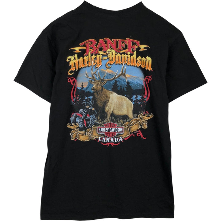 Harley-Davidson Motorcycle Bike T-shirt, Men's Size L cotton black type Vintage Second Hand
